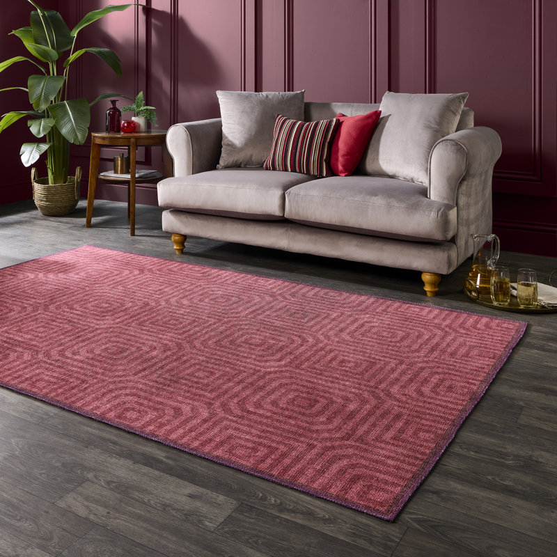 Geometric Digitally Printed 100% Polyester Area Rug, Rectangle 185 x 290 cm