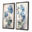 Ensemble de 2 décorations murales bleues et géraniums bleues et blanches-888682149-888682153