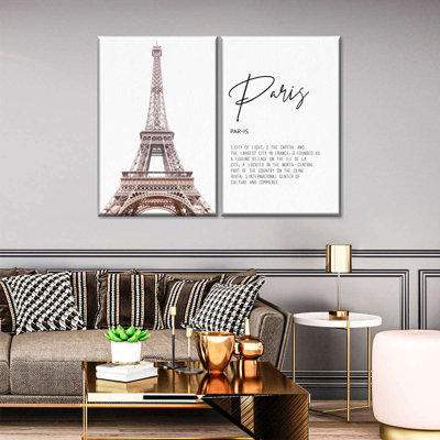 «Eiffel Tower Paris», définition sur toile 2 pièces