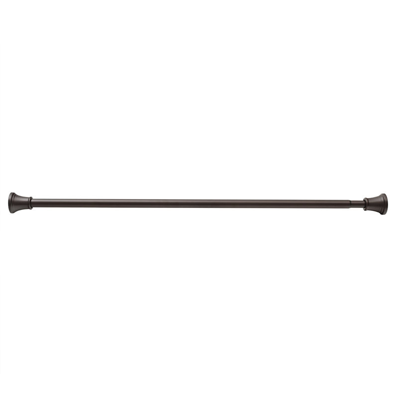 Tringle à rideau de douche réglable 72 po Utopia Alley - Aluminium antirouille avec embout en caoutchouc, sans perceuse - Extensible, idéale pour la salle de bain, rétractable, mur à mur - Facile à suspendre, comprend une doublure de douche et des c
