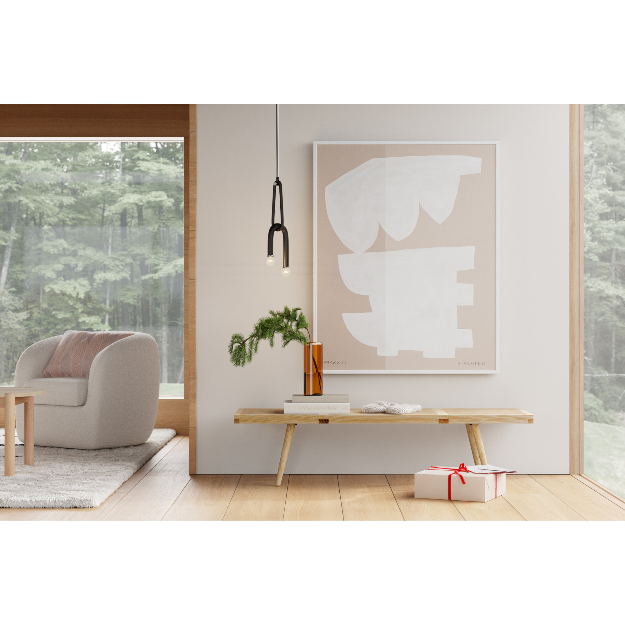 Modules In White 1 by Michael Kempen, White Framed, 40" W x 50" H