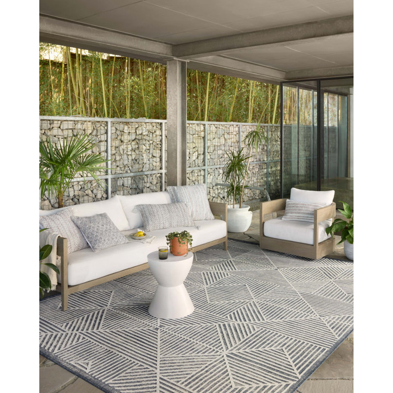 Loloi Rugs Handmade Denim / Ivory Indoor/Outdoor Rug | Wayfair