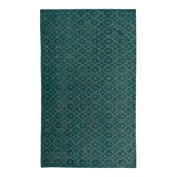 Teal Samsara Wool Rug - 3'10" x 8'