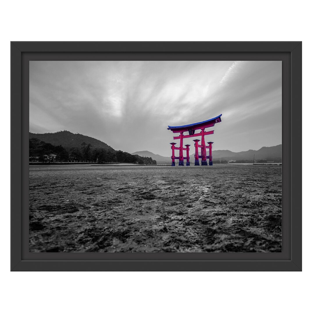 Gerahmtes Wandbild schönes Torii in Hiroshima