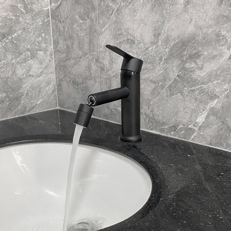 Robinet de lavabo de salle de bain, robinet de lavabo monotrou moderne à poignée simple