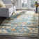 Elan Hand Woven Flat Weave Wool/Cotton Southwestern Rug in Blue