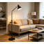 Lampe sur pied réglable moderne avec compatibilité Smart Home, lampe de lecture réglable pour le salon, la chambre à coucher ou le bureau, lampe sur pied avec accents bronze