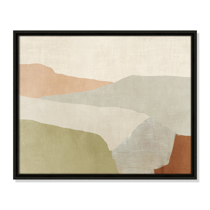 Elspeth Pastel Views - Floater Frame Painting on Canvas, 17.5" H x 21.5" W, Espresso