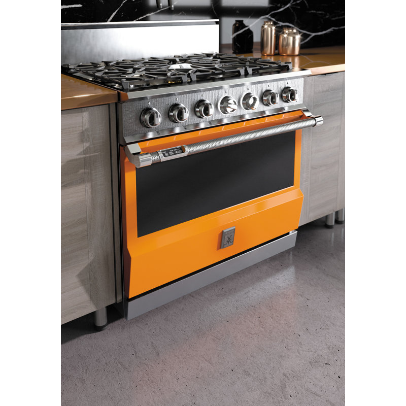 36" 5.8 cu. ft. Freestanding Dual Fuel, Blue, Natural Gas