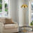 65" 2-Light Modern Standard Floor Lamp With Metal Dome Shade and Double On/Off Pull Chain