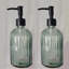 Ensemble de 2 distributeurs de savon en verre avec pompe en plastique, distributeur de savon à main liquide 400 ml, pompe antirouille pour la cuisine et la salle de bain, idéal pour les lotions, huiles essentielles, savons liquides, vert armée-1934948668