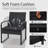 3 Piece Patio Bistro Rattan Chair With Cushions & Round Arm And Coffee Table Set-1452242168-1452242170