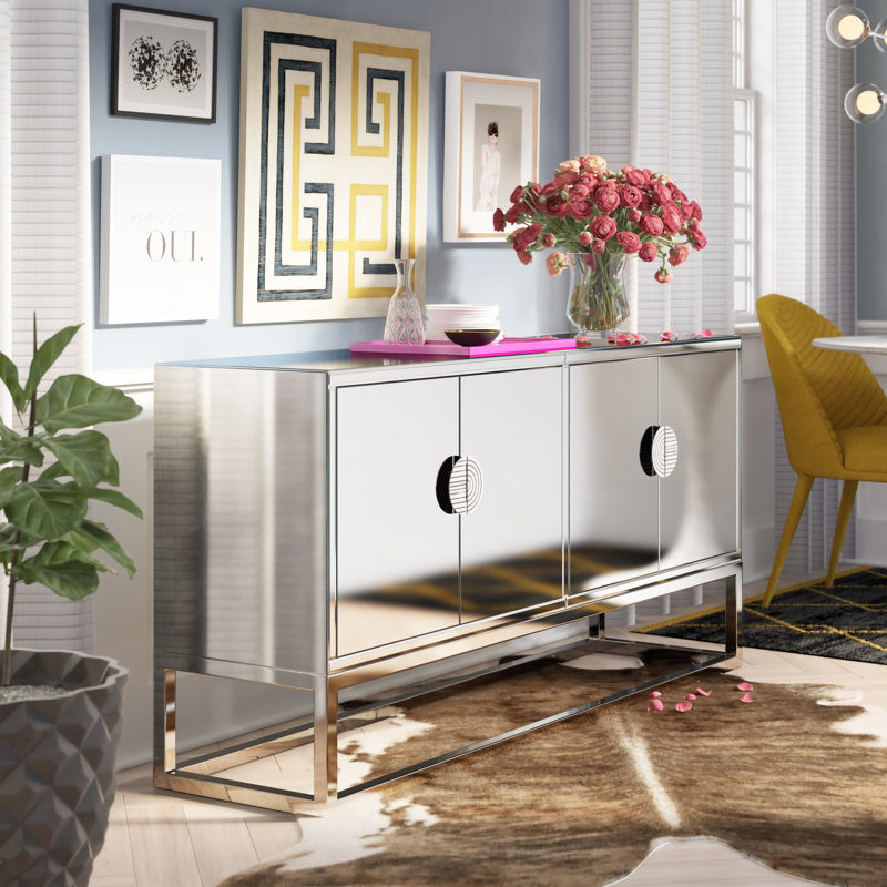 Meridian Furniture Silver Marbella Sideboard/Buffet Meridian Furniture Silver Marbella Sideboard/Buffet
