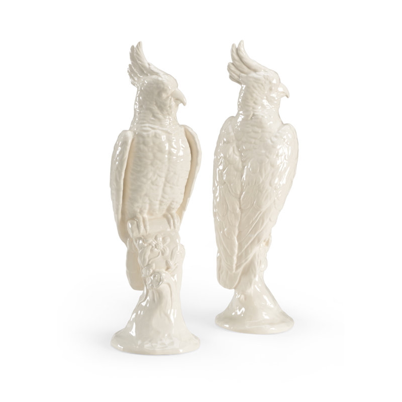 2 Piece Cockatoos Statue Set