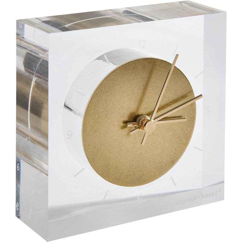 Acrylic And Gold Clock