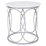 New Orleans Marble Drum End Table