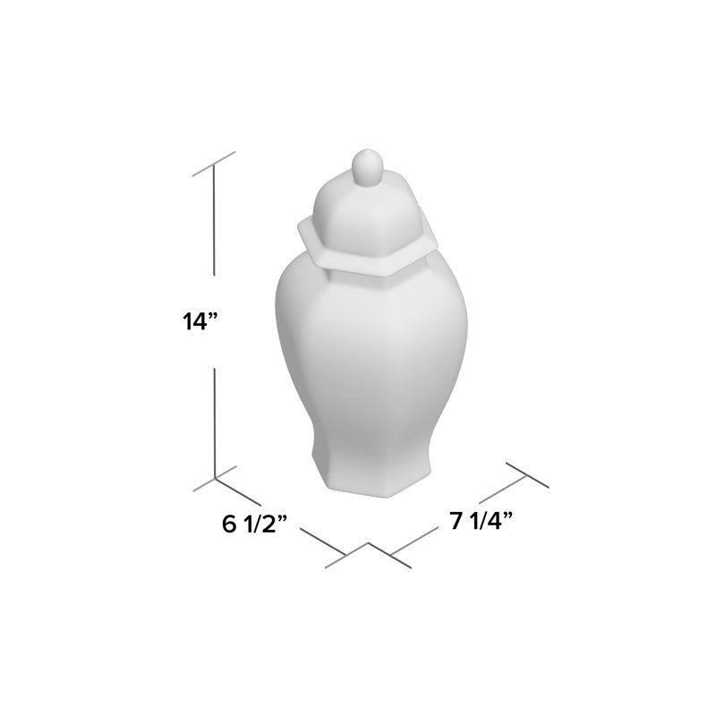 Urne en porcelaine porcelaine et gingembre