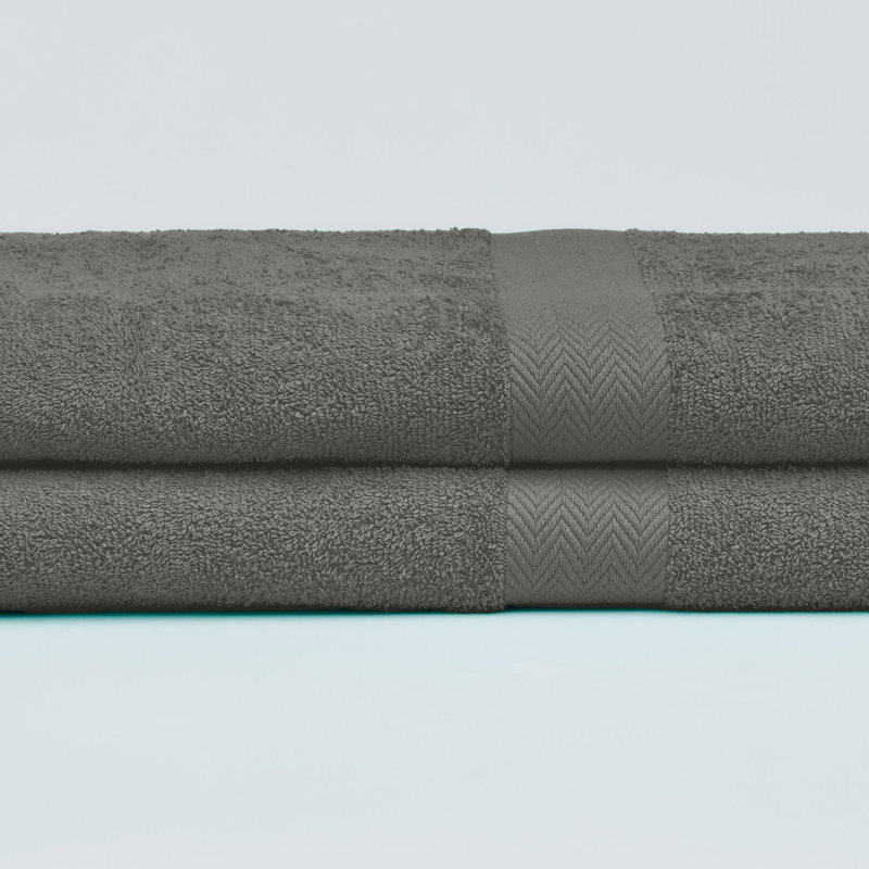Drap de bain 100% coton Deluxe gris perle 2 pièces Deluxe, Gris perle
