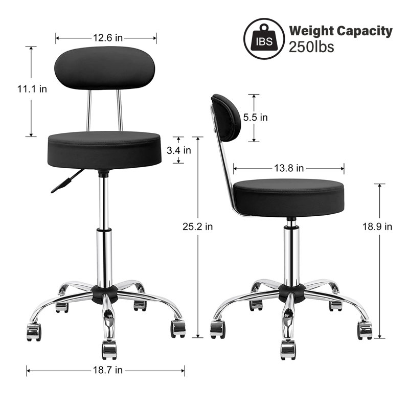 Tabouret de laboratoire, Noir
