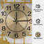 59" X 23" Luxury Oversized World Map Wall Clock Golden Metal Home Decor