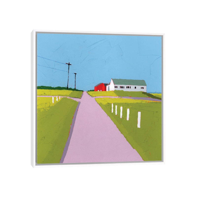 Sue's Barn 1 Piece Wall Art on Canvas, 93.98 cm H x 93.98 cm W x 4.445 cm D, White