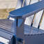 Chaise pliante en bois bleu résistant aux intempéries, l 29,71 po x P 35,5 po, H 36,55 po, créant un confort extérieur