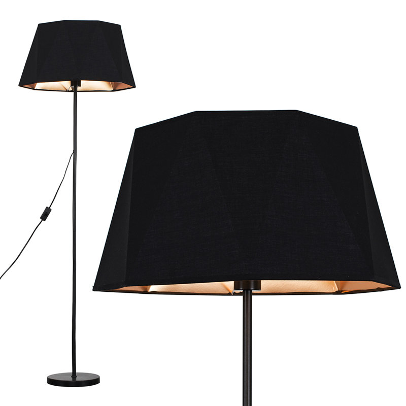Bekbele 149cm Traditional Floor Lamp, Black, No