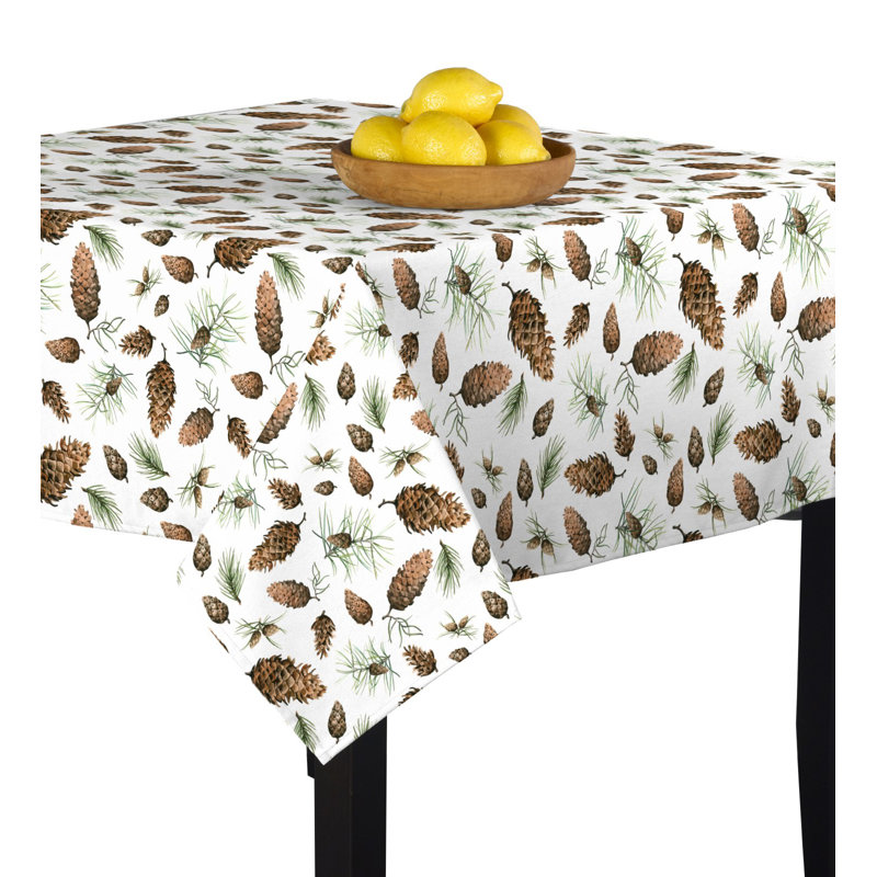 Larson Pinecones Allover Tablecloth, 54" W x 54" L