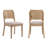 5Pc Rectangular Dining Table Chair Set Softly Rounded Corners Fabric Upholstered-103590526