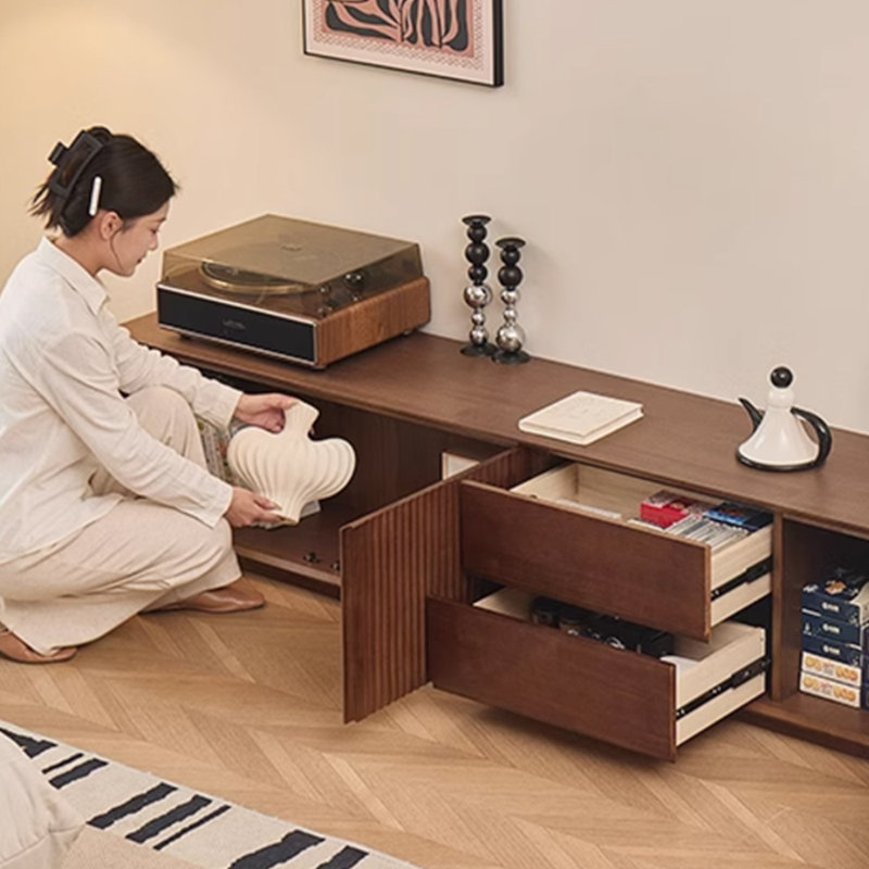 Meuble télé du sol au plafond au design simple, 86.61"