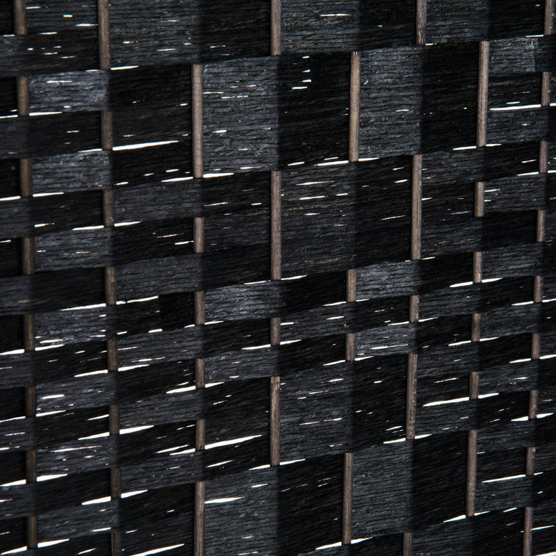 6' Tall Weave Privacy Screen - Black. Ideal For Different Spaces. 6 Panels. Hinges Flexible Positioning. Portable And Lightweight Black Partition. Create Anywhere. Fashionable Convenient Quick Setup.