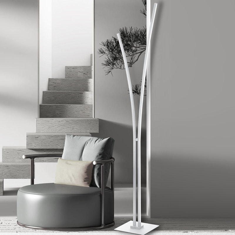 Lampe sur pied Vincent, Blanc