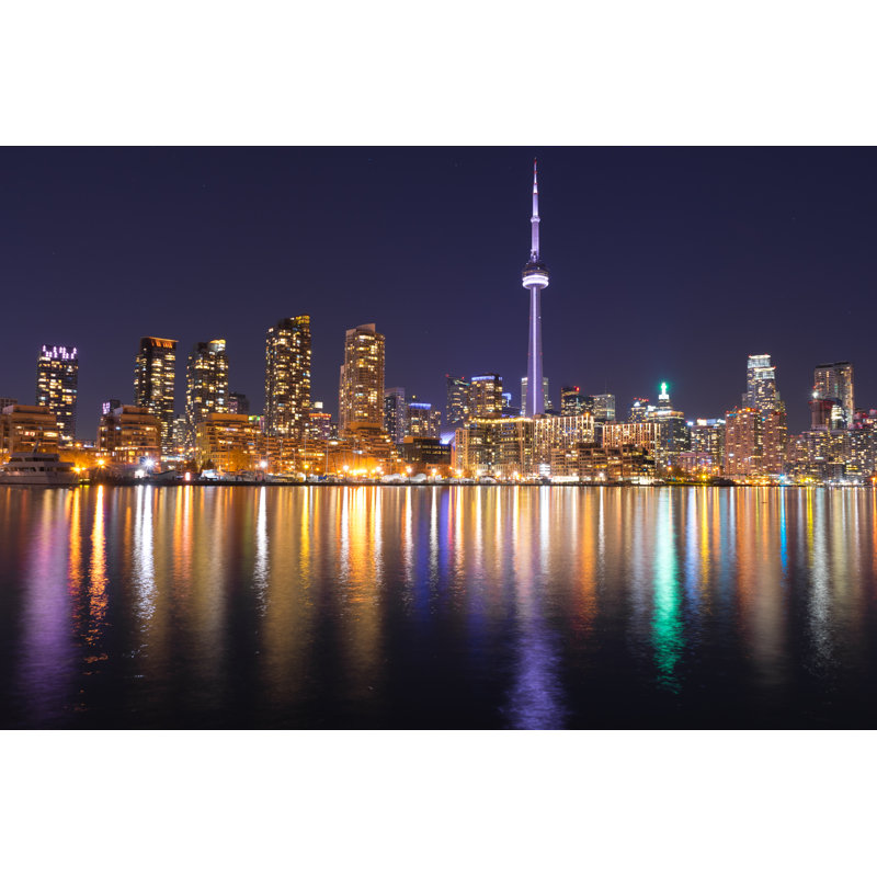 Toronto Night Skyline by Intuilapse - Wrapped Canvas Print, 51cm H x 76cm W