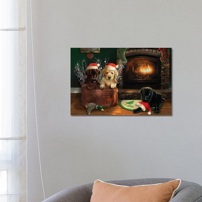 Fireside Lab Trio by Giordano Studios - Wrapped Canvas Print