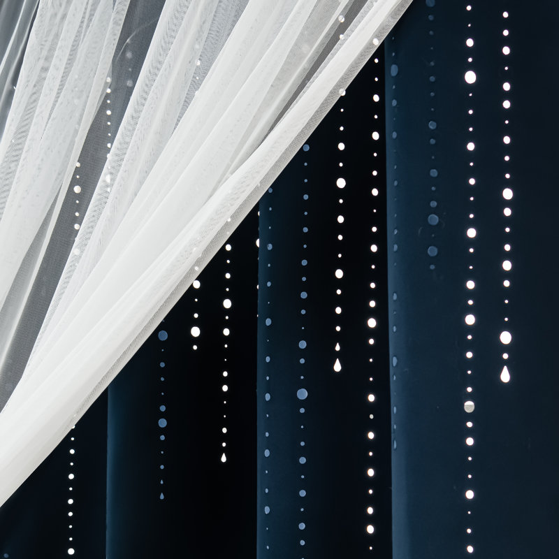 Exzavion Room Darkening Curtain, Navy