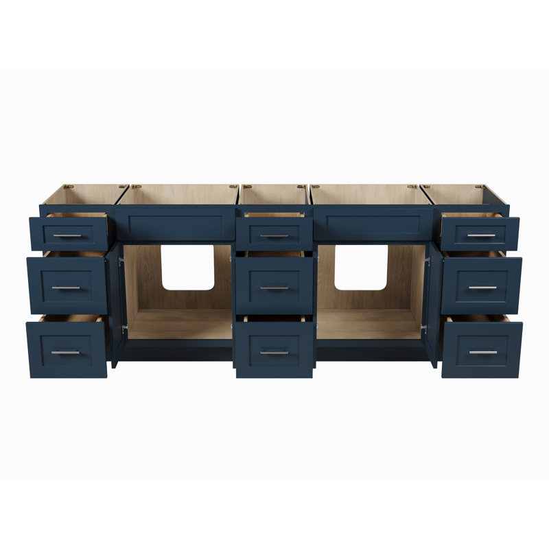 Base de meuble-lavabo double 93 po Disar, Bleu