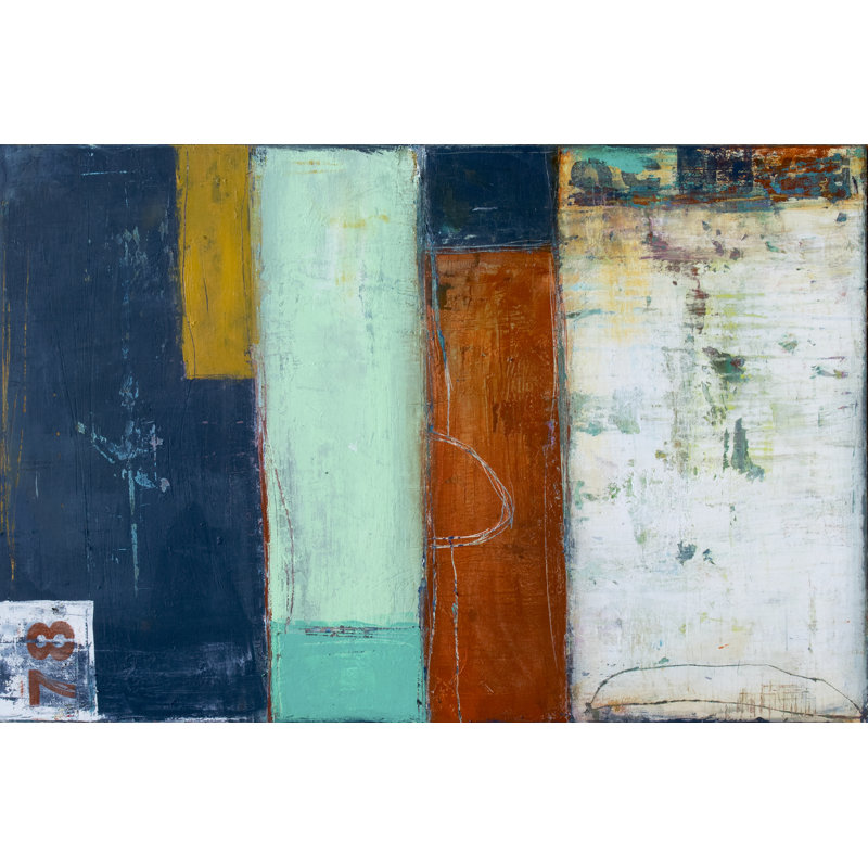 Booby Trap 1 Piece Painting on Canvas, 30cm H x 46cm W, Black Floater Framed