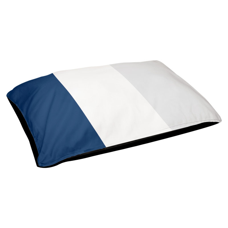 Oreiller Houston Houston, Moyen (L 30 po x l 40 po), Marine / blanc / gris