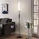 Modern LED Floor Lamp With Remote And Touch Control, Standing Lamp With White Cylinder Shade