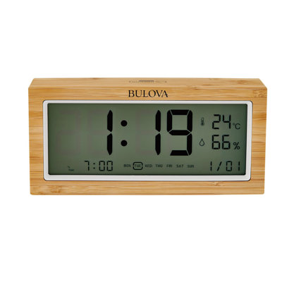 Bulova B1375 Brookside LCD Alarm Clock