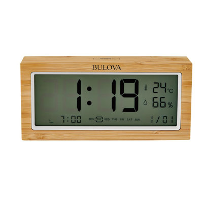 Electric Tabletop Clock in Brown with Alarm