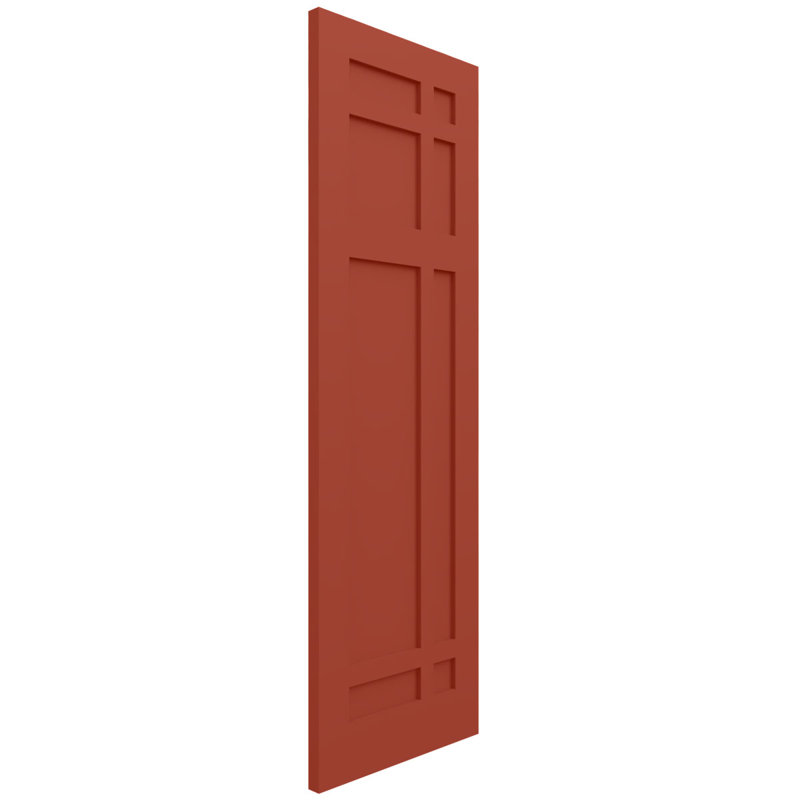 Volets à panneau plat, 65", Feuilles colorées, 18"
