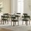 Chaise d'appoint rembourrée en bois massif