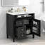Meuble-lavabo de 30 po avec lavabo supérieur, meuble-lavabo moderne avec 2 tiroirs et tiroir escamotable, meuble-lavabo simple-1389880786