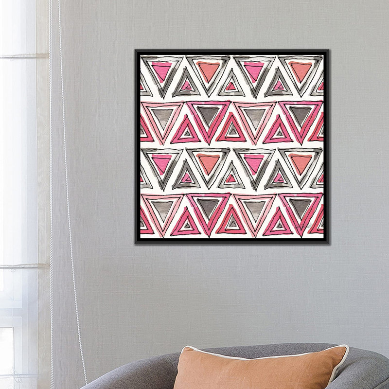 Art sur motif d’accents chic, H 26 po x l 26 po x P 1,5 po, Toile avec cadre noir