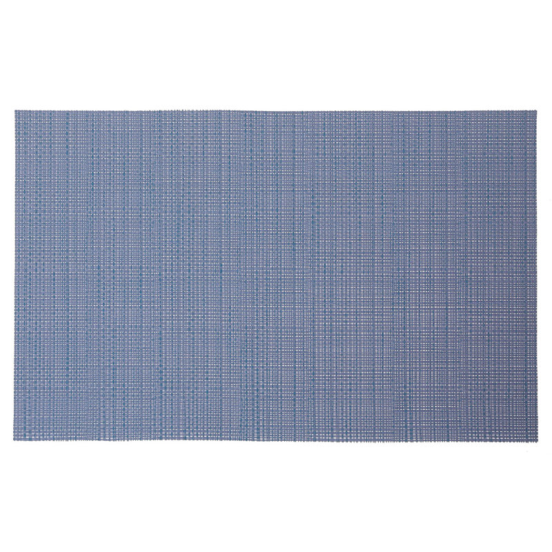 Napperon en vinyle noir rayé 12 x 18 - ensemble de 12, Pervenche