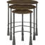 Table contemporaine - Tables gigognes en bois de manguier et bronze industriel