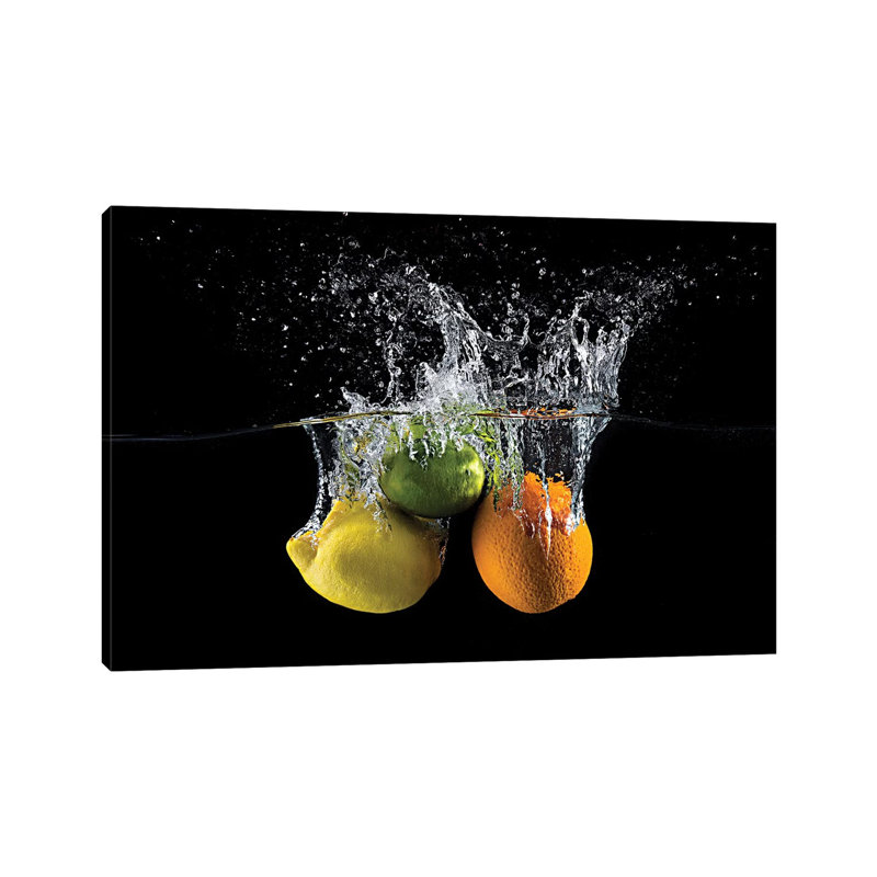 Citrus Splash by Mogyorosi Stefan - Wrapped Canvas Gallery-Wrapped Canvas Giclée, 66.04 cm H x 45.72 cm W x 3.175 cm D