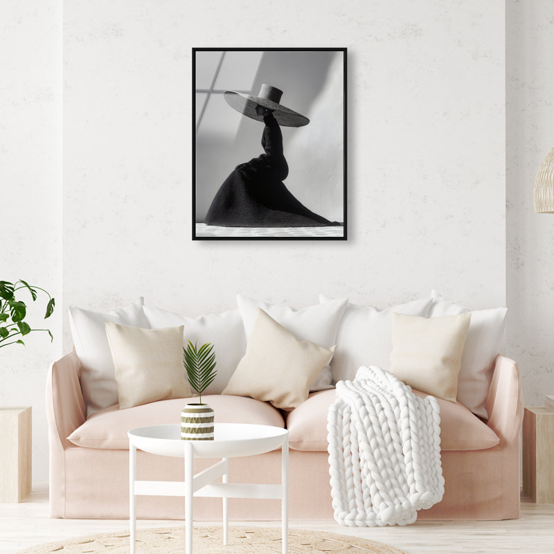 Monumental Modesty I Print, 37"H x 31"W, Black Floater Frame
