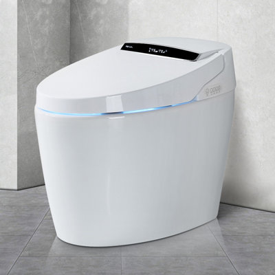 Toilette intelligente avec siège de bidet chauffant | Portable | Avec bidet intégré | Siège à ouverture / fermeture automatique | Avec sécheuse et eau chaude